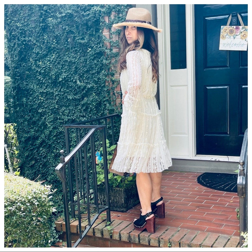 #07 Bohemian chic vintage style Lace dress - Picture 4 of 6